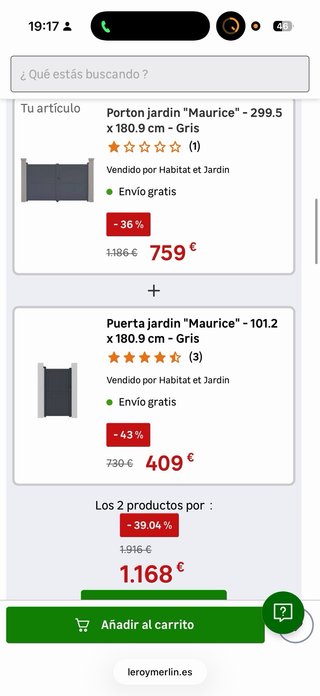 Portón 3m + Puerta Peatonal 1.80m