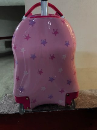 Maleta infantil perrito pug rosa