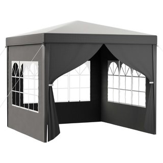 Toboli | Gazebo 3x3 gris con 3 lados · Metal · Tol