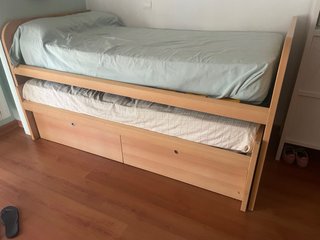 Cama nido 90x190 con cajones y colchón