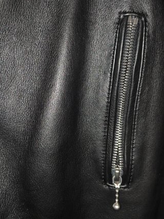 Goldtop Giacca Biker Pelle Nera Taglia 44