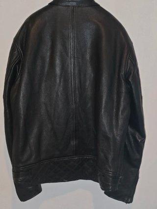 Goldtop Giacca Biker Pelle Nera Taglia 44