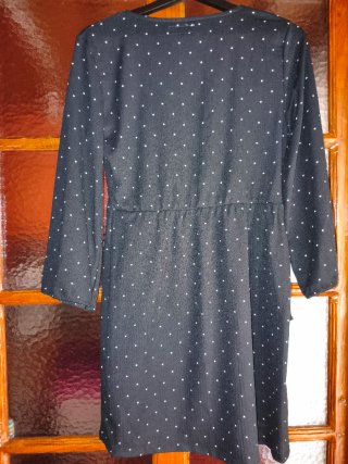 Vestido negro topos talla XL