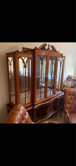 Vidriera antigua de madera y cristal