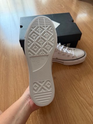 Converse Chuck Taylor Lift Piel Blanca