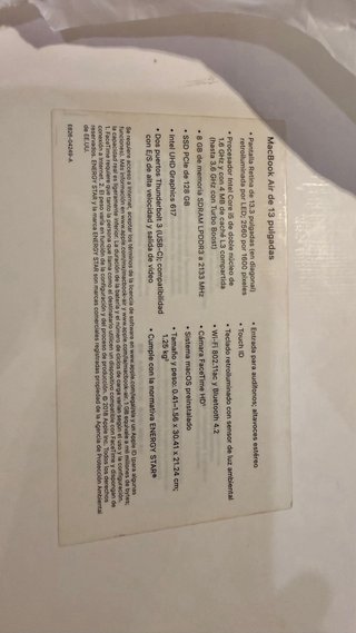 MacBook Air Retina 13” 2019 Intel i5 8GB Ram 128GB