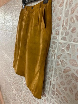 Gonna in vera pelle scamosciata vintage