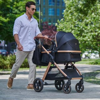 Carrito Bebé Kinderkraft Negro y Dorado