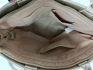 Capazo Rafia Beige y Plateado