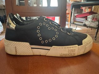 Scarpe Moschino donna nere bianche taglia 41