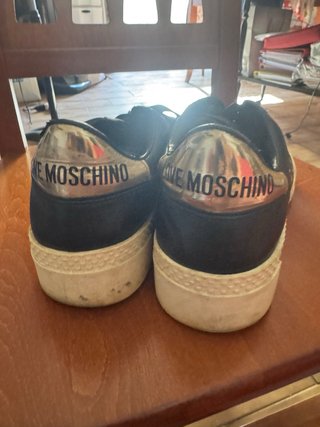 Scarpe Moschino donna nere bianche taglia 41
