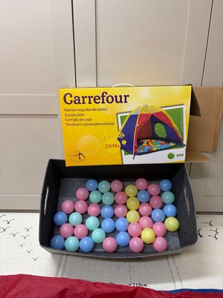 Tienda campaña infantil Carrefour con bolas