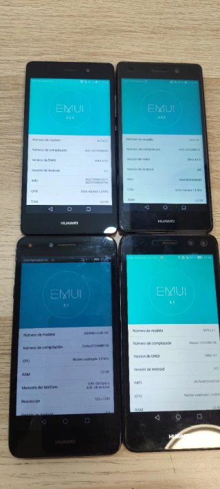 Lote 4 telefoni Huawei neri funzionanti