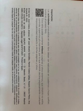 Matemáticas II. 2o de Bachillerato