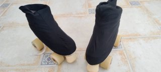 Patines blancos niña talla 34 con fundas negras