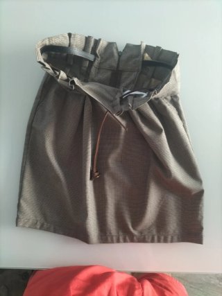 Falda Greca Talla 40 Beige/Marrón