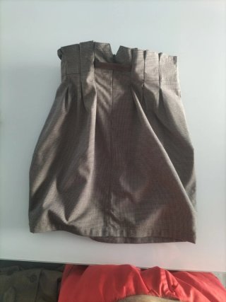 Falda Greca Talla 40 Beige/Marrón