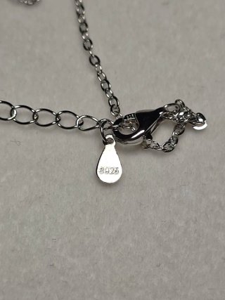 Collana punto luce diamante moissanite 0.8 ct