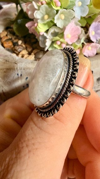 Anillo Plata 925 Piedra Luna Real