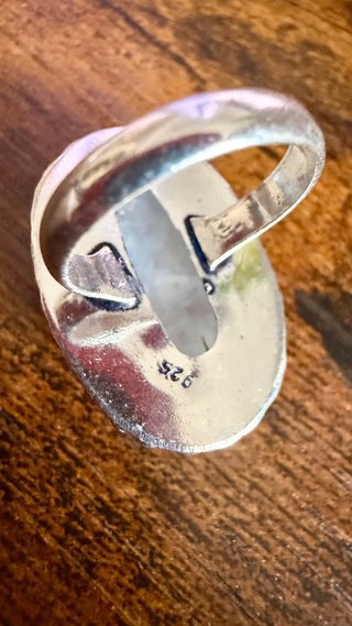 Anillo Plata 925 Piedra Luna Real