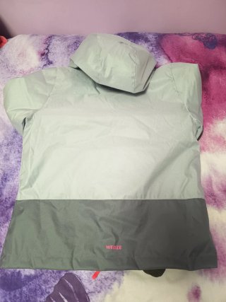 Chaqueta niña WEDZE gris y rosa