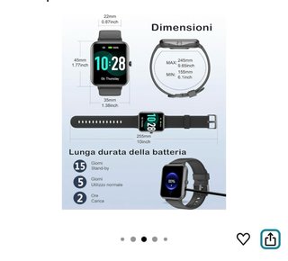 Smartwatch Bluetooth Android/iOS Conta Passi