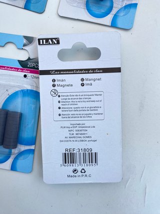 Conjunto 6 embalagens ímanes Ilan