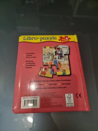 Libro-Puzzle El Zoo con 6 puzzles