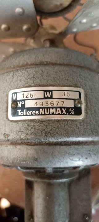 Ventilador Numax años 50