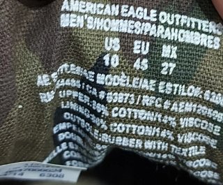 Zapatillas vintage American Eagle Camuflaje T.45