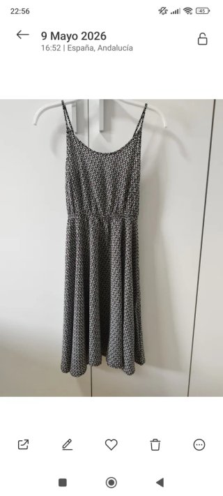 Vestido tirantes espalda cruzada talla XS