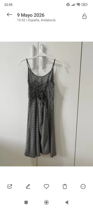 Vestido tirantes espalda cruzada talla XS