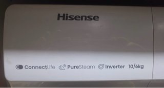 Lavadora Hisense 10kg PureSteam Inverter