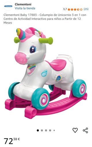 Correpasillos/Balancín Unicornio Clementoni