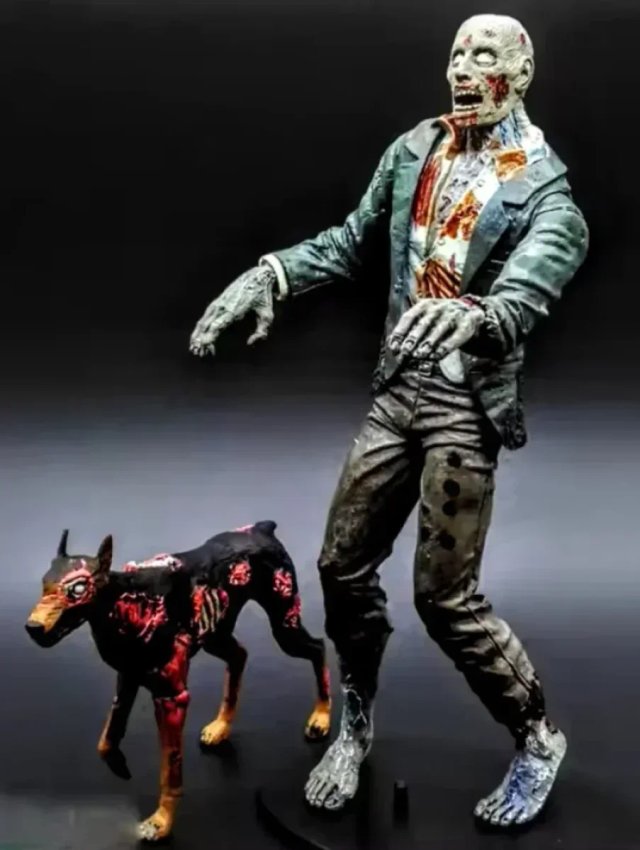 FIGURA NECA "ZOMBIE CON PERRO.RESIDENT EVIL".
