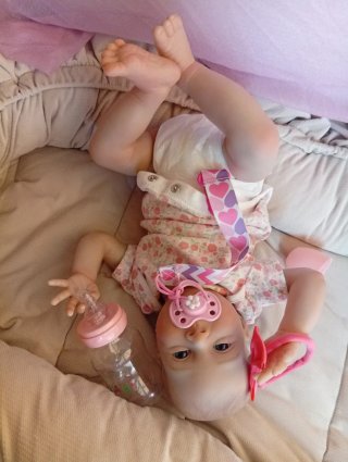 Bebé Reborn Vinilo y Tela Ponderada