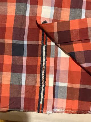 Camisa Tommy Hilfiger XL Cuadros Naranja