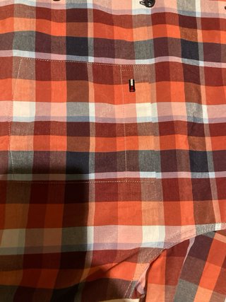 Camisa Tommy Hilfiger XL Cuadros Naranja