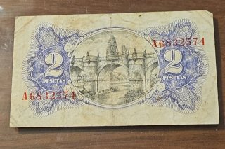 Billete 2 Pesetas 1937 República Española