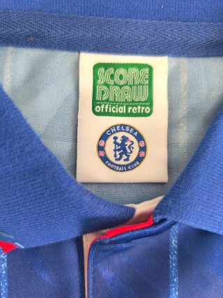 Camiseta Retro Chelsea Score Draw Azul Roja