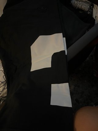 Mallas Adidas Negras con Detalles Blancos