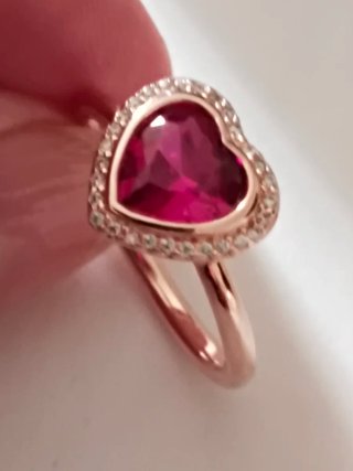 Anillo Corazón Rosa Oro