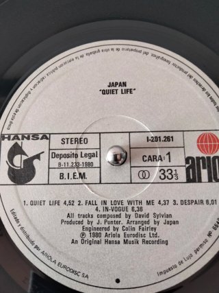 Vinilo Japan - Quiet Life