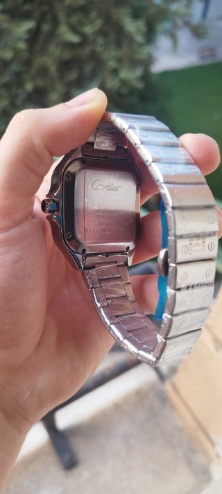 Reloj Cartier Plata y Blanco
