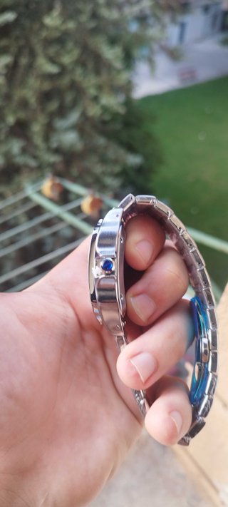 Reloj Cartier Plata y Blanco