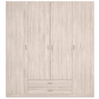 Armarios de madera blancos y marrones