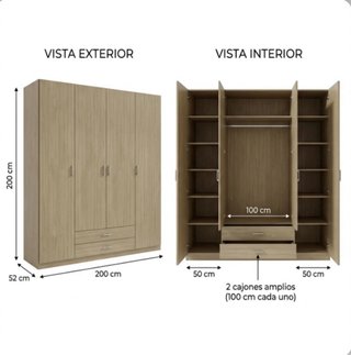 Armarios de madera blancos y marrones