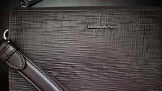 Ermenegildo Zegna clutch borsa pochette Bordeaux