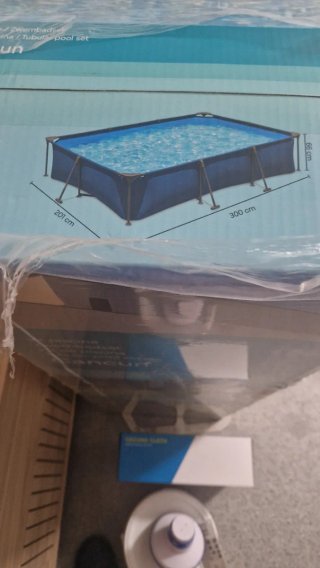 Piscina de tela 300x201x66 cm