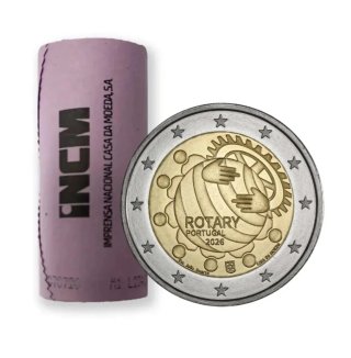 Moneda 2€ Portugal 2026 Rotary SC
